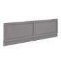 1700mm Round Single Ended Bath  & Matt Grey Bath Front & End Panel