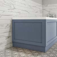 Baxenden Wooden Matt Blue 750mm End Bath Panel