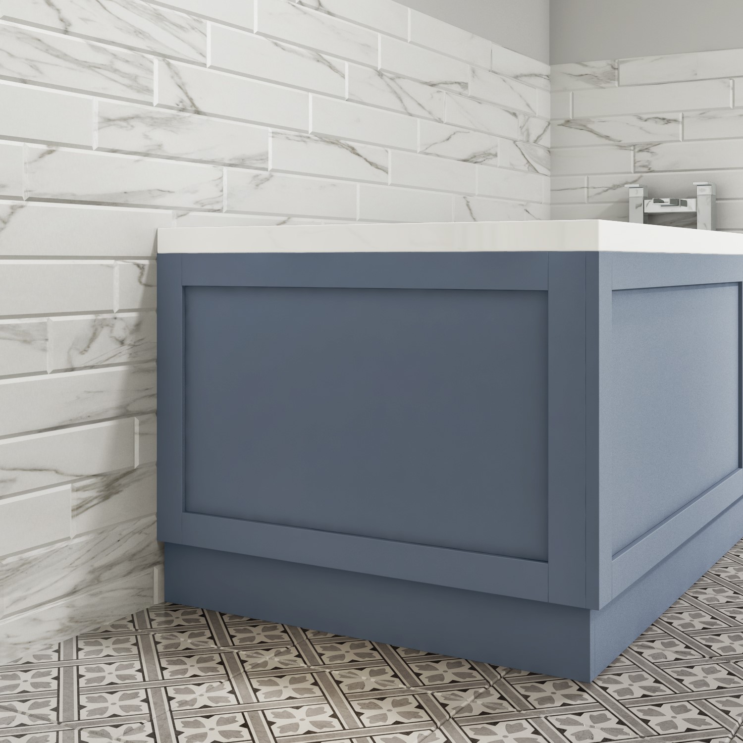 Baxenden Matt Blue 750mm End Bath Panel