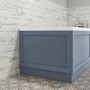 1800 Single Ended Square Bath with Matt Blue Bath Front & End Panel 