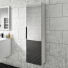 Single Door White Mirrored Wall Mounted Tall Bathroom Cabinet 400 x 1400mm - Sion