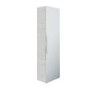 Concrete Effect Mirrored Wall Mounted Tall Bathroom Cabinet 400mm - Sion