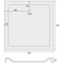 Square Low Profile Shower Tray 760 x 760mm - Slim Line