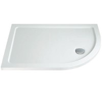 GRADE A3 - Slim Line 1000 x 800 Right Hand Offset Quadrant Shower Tray