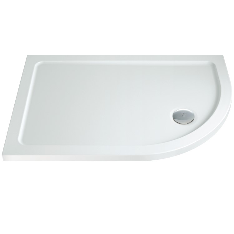 GRADE A3 - Slim Line 1000 x 800 Right Hand Offset Quadrant Shower Tray