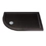 Slim Line Black Sparkle 1000 x 800 Left Hand Offset Quadrant Shower Tray