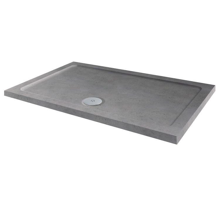 Slim Line Grey Sparkle 1100 x 900 Rectangular Shower Tray