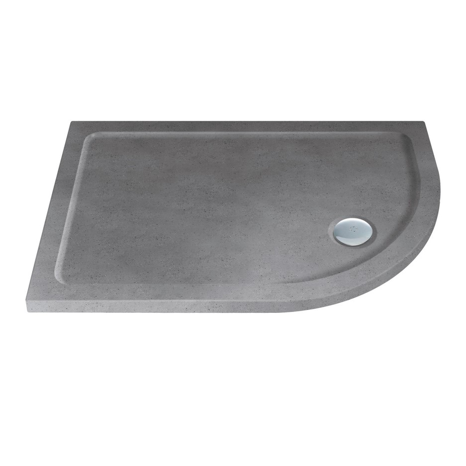 Slim Line Grey Sparkle 1200 x 800 Right Hand Offset Quadrant Shower