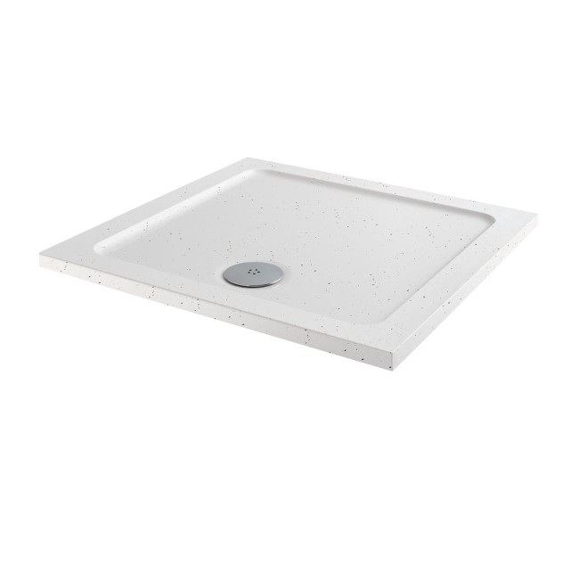 Low Profile Shower Tray 760 x 760mm Stone Resin Sparkle - Slim Line