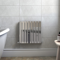 Chrome Horizontal Single Panel Radiator 600 x 604mm - Mojave