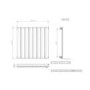 Chrome Horizontal Single Panel Radiator 600 x 604mm - Mojave