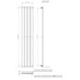GRADE A2 - 1600mm x 300mm Single Panel Anthracite Vertical Radiator - Mojave