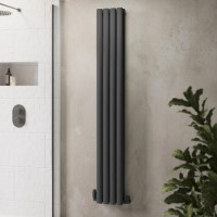Anthracite Vertical Double Panel Radiator 1600 x 240mm - Margo Anthracite Vertical Double Panel Radiator 1600 x 240mm - Margo