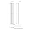 Anthracite Vertical Double Panel Radiator 1600 x 240mm - Margo