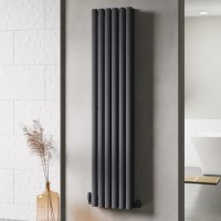 GRADE A2 - Anthracite Vertical Double Panel Radiator 1600 x 360mm - Margo