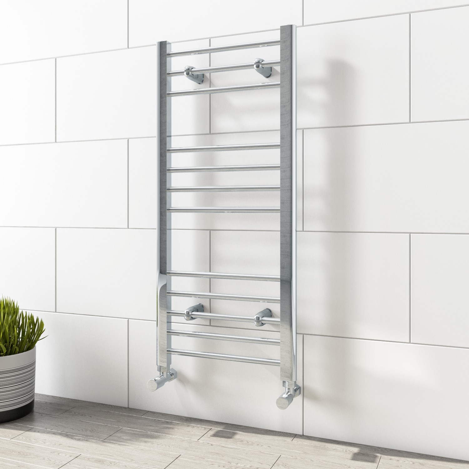 Chrome Heated Towel Rail Radiator 1000 x 450mm - Sahara