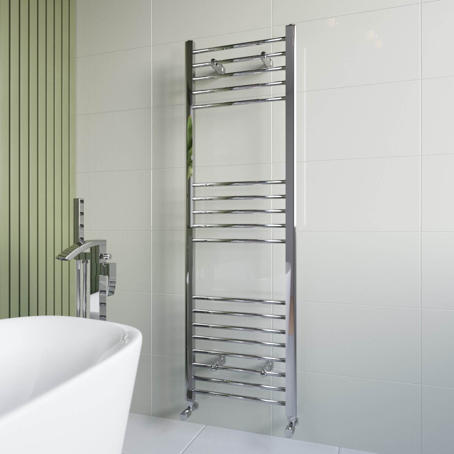 Chrome Heated Towel Rail Radiator 1600 x 500mm - Sahara