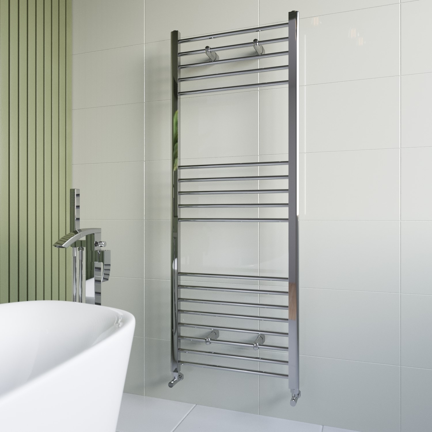 Chrome Heated Towel Rail Radiator 1600 x 600mm - Sahara