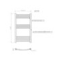 Chrome Towel Radiator 800 x 450mm - Gobi