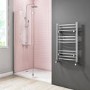 Chrome Heated Towel Rail Radiator 800 x 600mm - Gobi