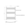 Chrome Heated Towel Rail Radiator 800 x 600mm - Gobi