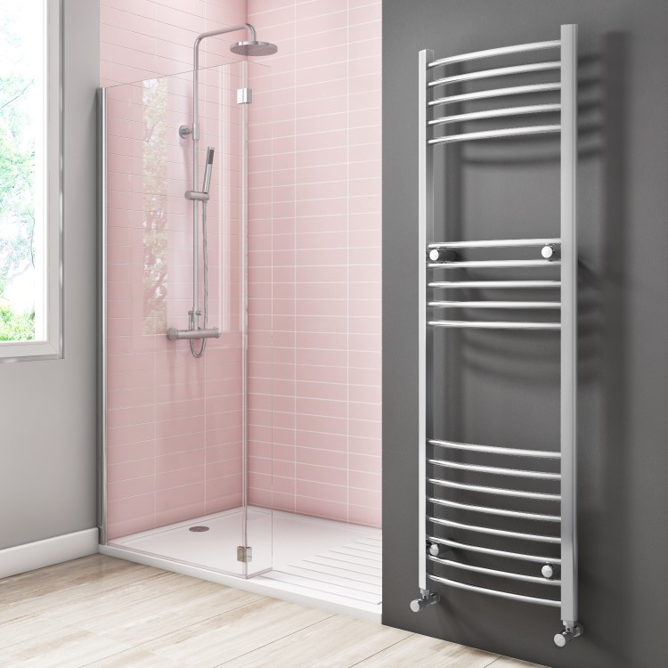 GRADE A1 - Chrome Heated Towel Rail Radiator 1600 x 500mm - Gobi