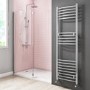 GRADE A1 - Chrome Heated Towel Rail Radiator 1600 x 500mm - Gobi