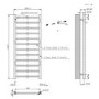Black Towel Radiator 1200 x 500mm - Sonoran