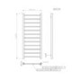GRADE A2 - Black Towel Radiator 1200 x 500mm - Sonoran