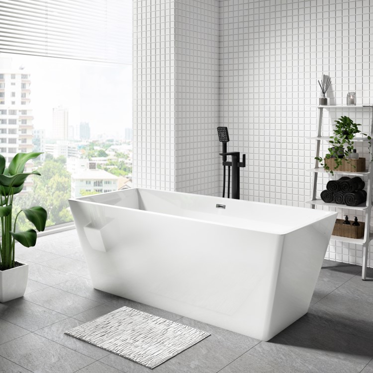 Freestanding Double Ended Bath 1585 x 690mm - Riga