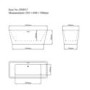 Freestanding Double Ended Bath 1585 x 690mm - Riga