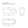 Freestanding Double Ended Bath 1585 x 690mm - Riga