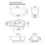 Freestanding Single Ended Bath 1600 x 800mm - Monaco