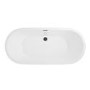 GRADE A2 - Matt White Freestanding Double Ended Bath 1645 x 745mm - Lisbon