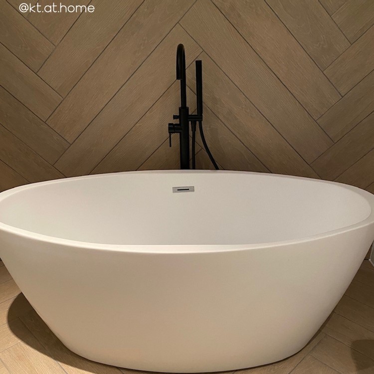 Matt White Freestanding Double Ended Bath 1500 x 720mm - Alvor
