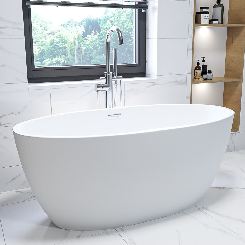 large double ended freestanding bath
