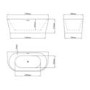 Freestanding Double Ended Back to Wall Bath 1700 x 800mm - Gable
