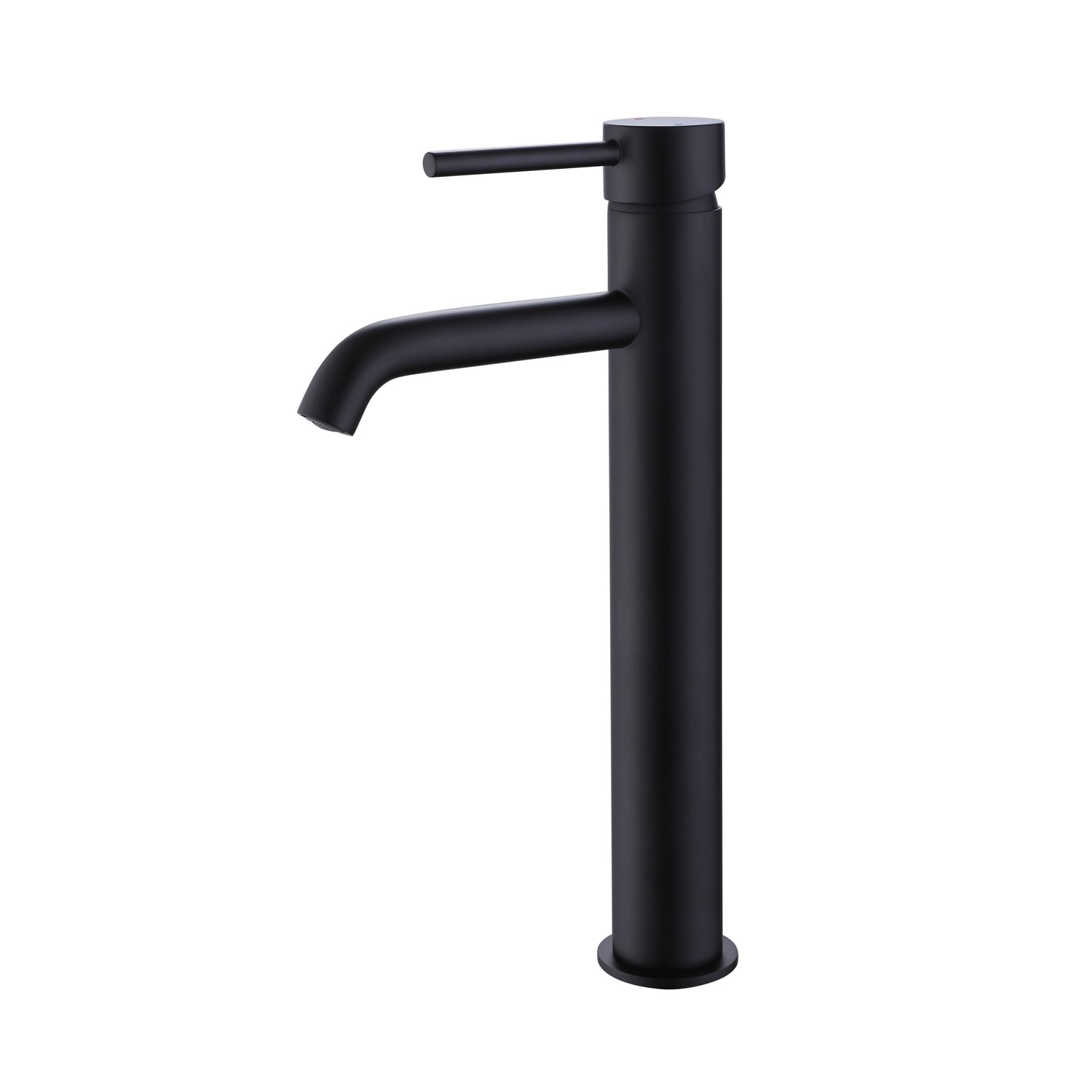 Tall Black Single Lever Mono Basin Mixer Tap - Arissa