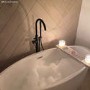 Black Freestanding Bath Shower Mixer Tap - Arissa