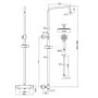 Black Thermostatic Mixer Bar Shower with Round Overhead & Handset - Arissa