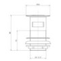 Black Click Clack Unslotted Basin Waste - Arissa