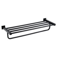 Arissa Matt Black Towel Shelf Arissa Matt Black Towel Shelf