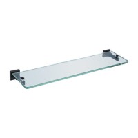 Black Glass Towel Shelf - Arissa