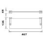 Black Glass Towel Shelf - Arissa