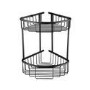 Matt Black 2 Tier Corner Shower Caddy - Arissa 