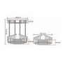 Matt Black 2 Tier Corner Shower Caddy - Arissa 