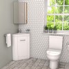 400mm White Cloakroom Corner Vanity Unit with Basin - Apollo