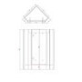 GRADE A2 - 400mm Corner Vanity Unit with Basin - Single Door- White - Apollo