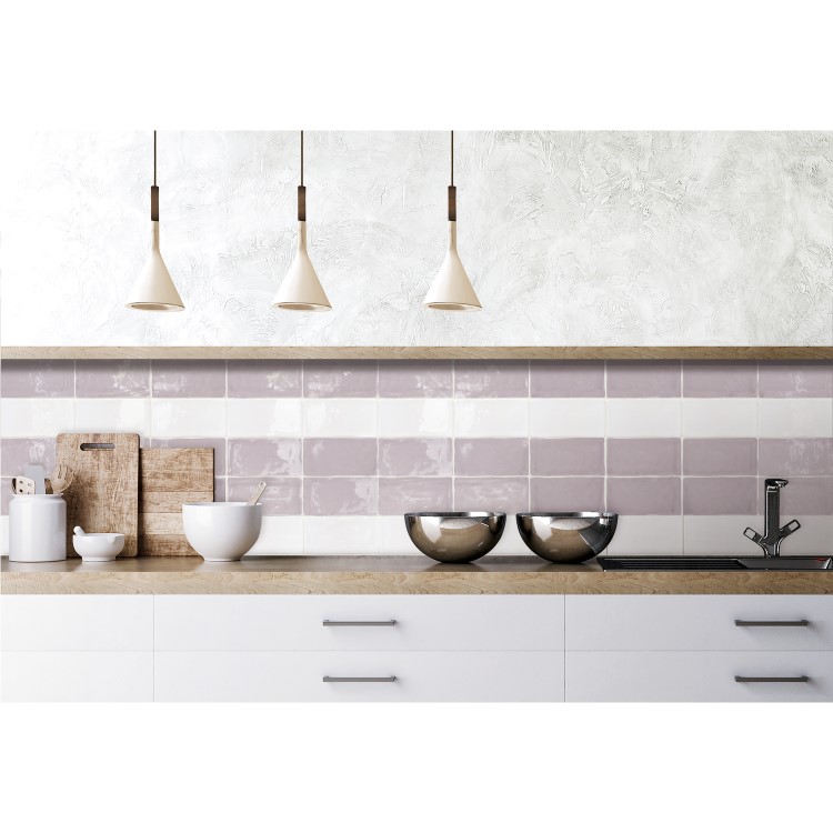 Lilac Rustic Effect Wall Tile 75 x 150mm - Artisan