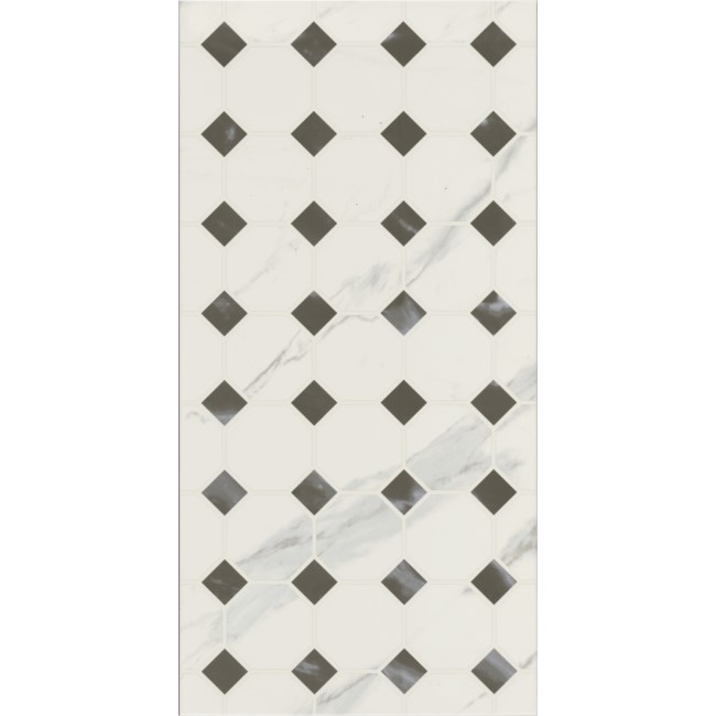 White Décor Wall Tile 300 x 600mm - Marmore